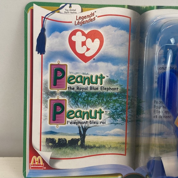 Ty Beanie Peanut Blue Elephant Still in Box 2000 McDonald’s Legends Collection - Picture 2 of 10